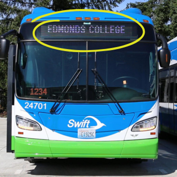 Swift Orange Headway Sign - Edmonds College