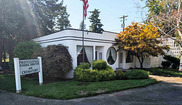 Former funeral home outside Mountain View Cemetery that will be used as a temporary office