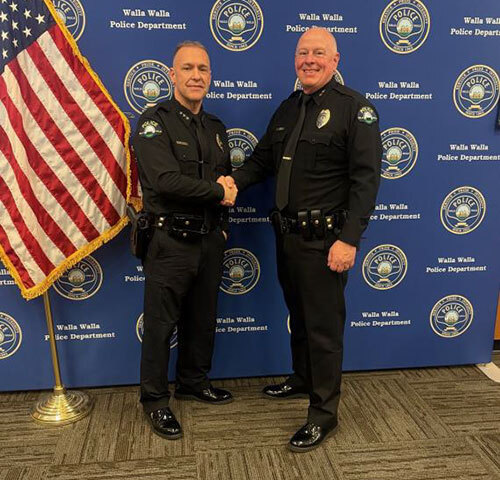Chief Buttice and Deputy Chief Knudson of the Walla Walla Police Department