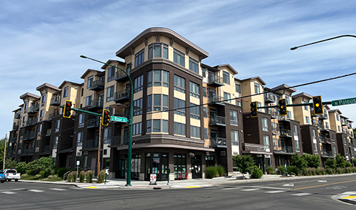 The Lodge — a five-story apartment building in Downtown Walla Walla