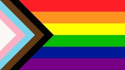 LGBTQIA+ pride flag. 