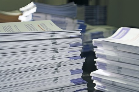 stacks of publications and forms