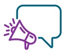 comment and megaphone icon