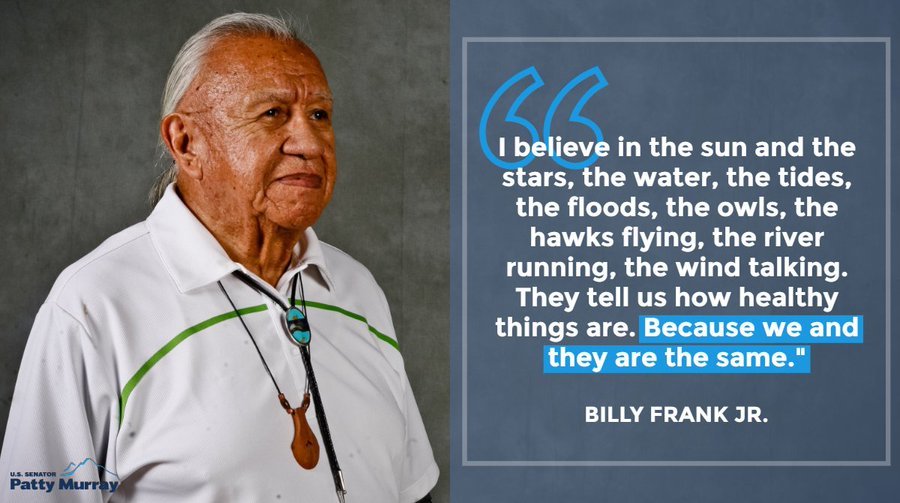 Photo of Nisqually Leader Billy Frank Jr. 