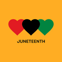 Juneteenth celebration hearts