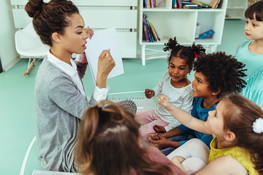 woman at child care center