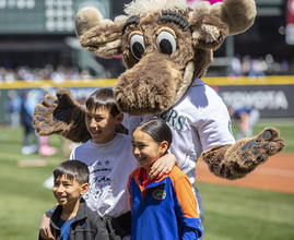 Annaleigh and the Mariners Mascot