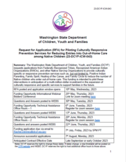 Screenshot of RFA for Tribal Families cover