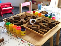 Blocks and toys in classroom