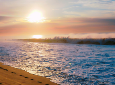 sunset photo of the beach 