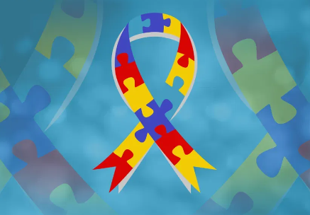 flyer with autism ribbon 