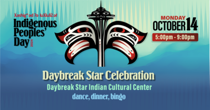 Daybreak Star Celebration - Indigenous Peoples Day graphic flyer