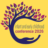 IECC 2026 logo depicting a purple tree with magenta leaves, the tree trunk curving into an encircling arm and cupped hand.