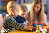 teacher and children