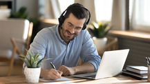 man with laptop