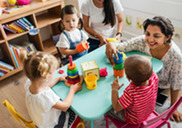 teacher and children in classroom
