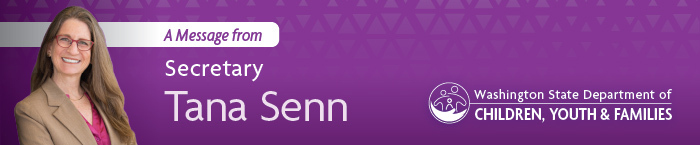 Banner featuring Secretary Tana Senn