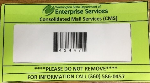 Mailroom barcode