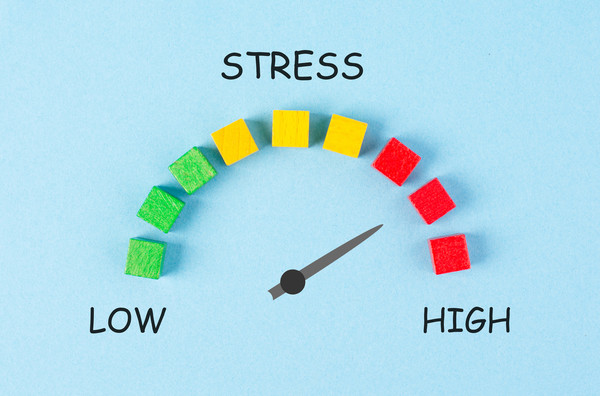 Stress meter showing a high reading.