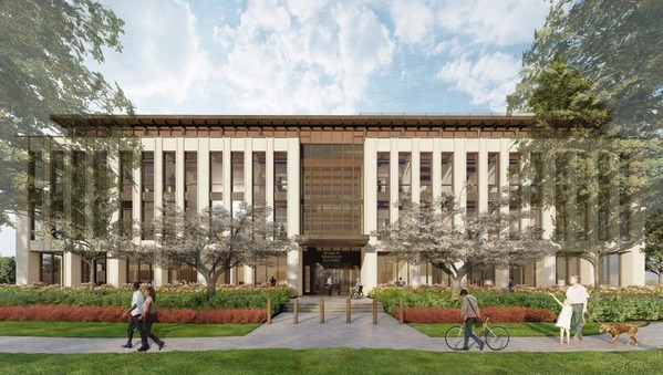 Exterior rendering of Newhouse replacement building