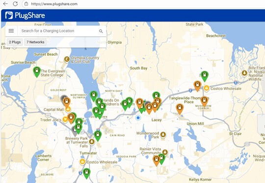 PlugShare map