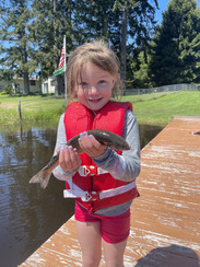 Little girl with trout