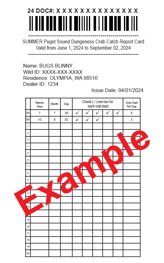 Time's almost up Dungeness crab catch record cards are now due