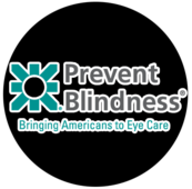 Icon with text "Prevent Blindness Bringing Americans to Eye Care