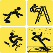 Stick Figure illustrations of various workplace hazards