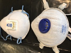 Two N 95 Respirator masks