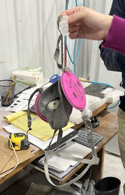 Respirator with tattered straps