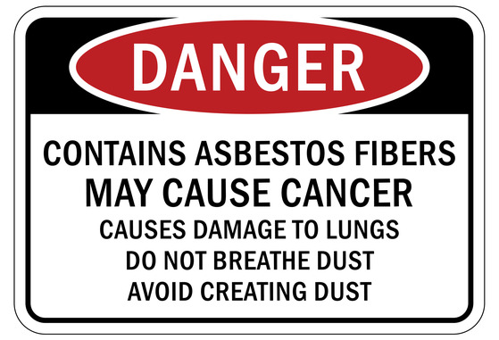 Danger asbestos signage