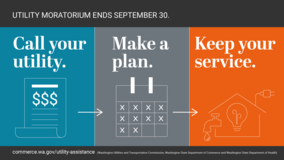 Utility moratorium infographic