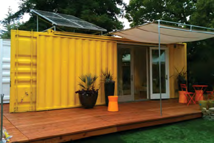 Model shipping container home photo