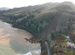 Landslide on SR 112 following historic rainfall