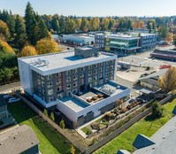 Aerial photo of new Unity Commons affordable housing project in Olympia