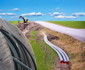 Photo of broadband fiber construction project