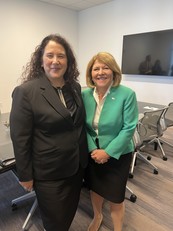 Photo of SBA Administrator Isabelle Casillas Guzman and Commerce Director Lisa Brown