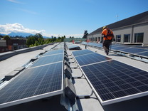 Photo of Sequim WA civic center solar panel installation