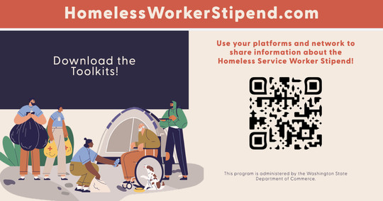 image promoting applications for the Homeless Worker Stipend