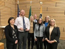 Kenmore officials accepting Smart Communities Award