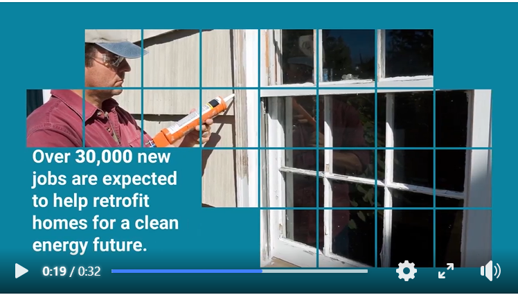 screenshot of video about weatherization workforce