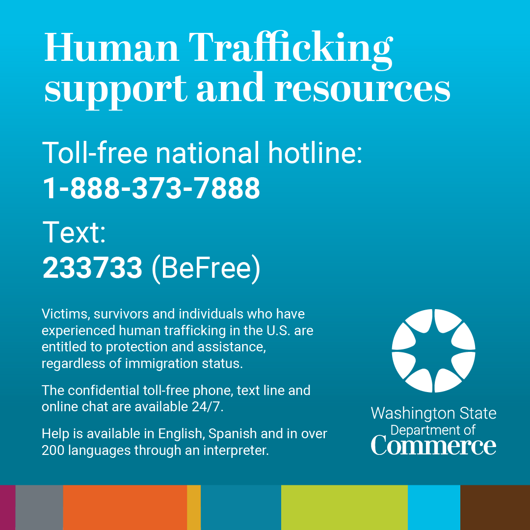 Human trafficking statistics infographic