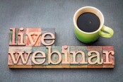 stock image with words Live Webinar