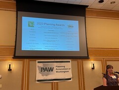 Photo of 2023 Planning Assoc of WA awards presentation