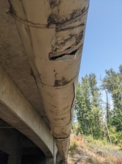 Image showing damage to bridge in Winthrop