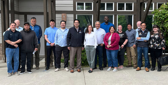 Director Fong meets with members of the Spokane Tribe.