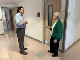 Director Fong with NWIRC Exec Director Diane Kamionka at the SWIFT Center in Sedro-Woolley, WA