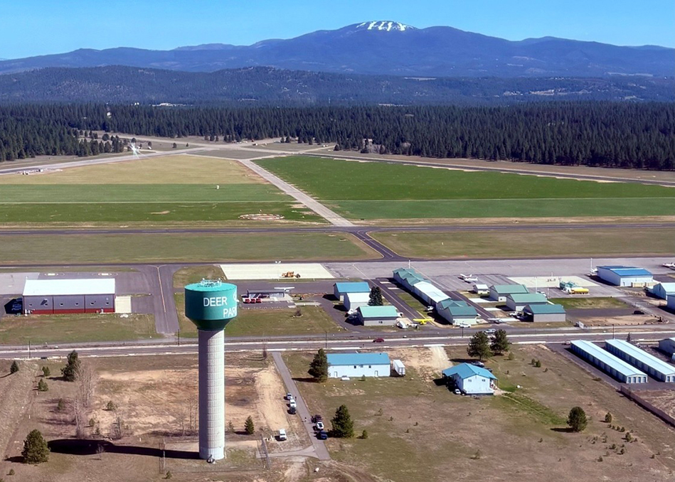 The city of Deer Park, Washington, from the air.