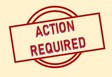 image of Action Required rubber stamp